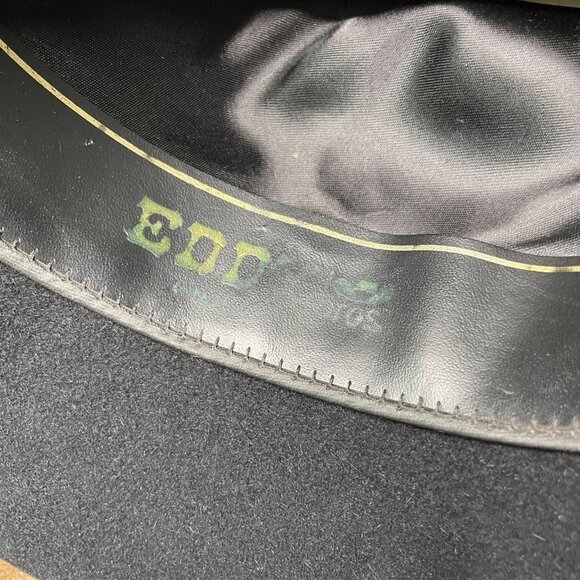 Vintage Eddy Bros Black Western Cowboy Hat Mens Size 7 - Picture 7 of 8